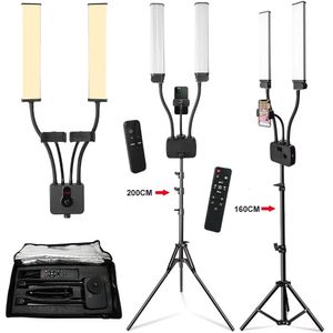 Other Flash Accessories Led Ring Lash Light Double Arms LED Fill Beauty With 200cm Tripod For Make up Video Eyelash P ographic Selfie Lighting 230825