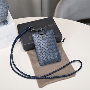 İsim etiketleri için koruyucular moda çalışma izni koruyucu kapak yüksek kaliteli tasarımcı çantası koyun derisi dokuma minimalist stil 2023 yeni siyah mavi gri