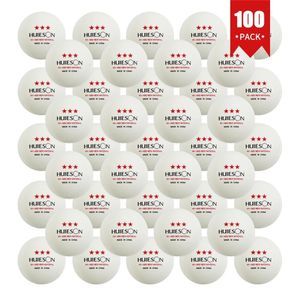 Table Tennis Balls Huieson ThreeStar Level 40mm Material ABS 50 100 PCS Training Ping Pong 28g White Yellow 230824