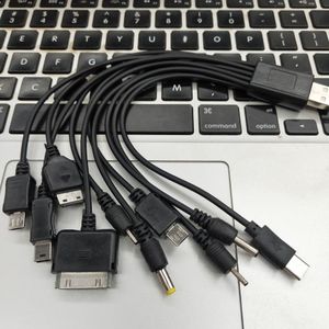 Bire One Veri Kablosu Çok Araç Yürüyen Şarj Kablosu Güç Kaynağı Ona Bir Ana Cep Telefonu USB Dijital Güç Kablosu