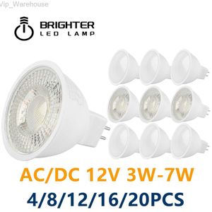 LED ampul MR16 Gu5.3 LED lamba spot ışığı düşük gerilim AC/DC12V 3W 5W 6W 7W ışın açısı 120/38 Ev Enerjisi Tasarrufu Kapalı HKD230824