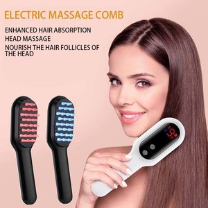 Щетки для волос Klina Electric Growth Comb Brush Infrared Laser Care Style Antif Hair Hause Learch Massager Tools 230825