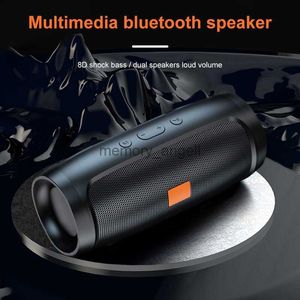 Bluetooth -динамик двойной динамик стерео открытый TFUSB Playback FM Voice Trowdcasting Portable Subwoofer 50 беспроводной динамик HKD230825