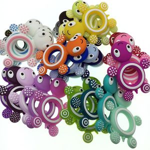 Toptan Silikon Teether Güvenlik Kaplumbağası Bebek Çocuklar Gıda Sınıfı Silikon Souther Teether Diş Kaplumbağası Çiğneme Emzik Zz