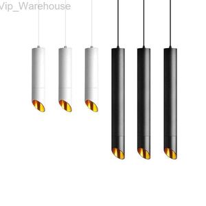 Cylindre Dimmable LED Pendants Lumières Longues de tube Longs Cuisine salle à manger Shop Bar Decoration Cordon Pendante Light Lights HKD230825
