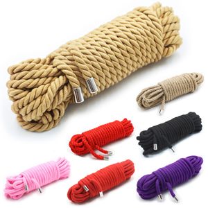 Взрослые игрушки 51020M Хлопковые шибари, связывающие половые рабство веревку SM Game Slave сдержанность, с привязанными веревками BDSM эротики для пар 230824