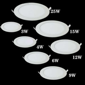 Dimmable LED Panel Light Ultra Thin Ceiling Recessed Downlight 3w 4w 6w 9w 12w 15w 25w Round LED Spot Light AC85-265V HKD230825