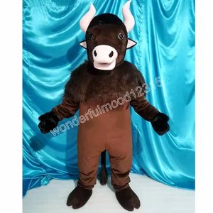 La mascotte divertente del bisonte personalizzata nuova attività di Halloween costumi la mascotte di Halloween del fumetto per gli adulti