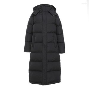 Женские траншеи Coats Winter Women Parka Fashion Long Toat с капюшоном с капюшоном Lake Shouth Snow Wear Cotton Padded Corean Cotton Catched T95