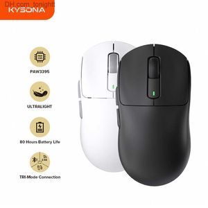 Kysona M600 PAW3395 Wireless Bluetooth Gaming Esports Mouse 55g 26000DPI 6 Buttons Optical PAM3395 Computer Mice For Laptop PC Q230825