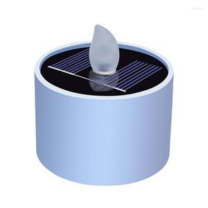 Candle Holders Solar Outdoor Garden Dusk To Dawn Lighting Flickering Flameless Candles Waterproof Reusable LED Tea