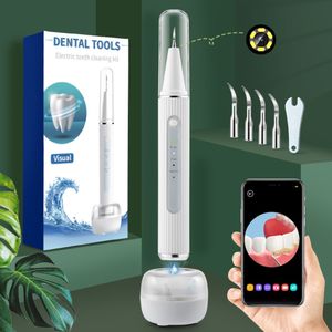 Toothbrush Ultrasonic Visual Electric Dental Teeth Whitening Cleaner 3 Modes Oral Calculus Tartar Remover Plaque Stain Device 230824