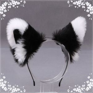 Head Bands 1pc gerçekçi tüylü hayvan kedi kulakları kafa bandı lolita sevimli sahte kürk anime saç çember cadılar bayramı cosplay parti başlık 230826