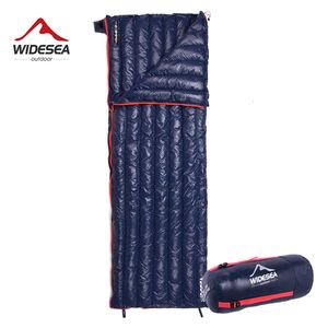 Sleeping Bags Widesea Camping Down Bag Liner Ultralight Spliceab Lazy Pad Portable Storage Compression Slumber Travel Mat Winter 230826