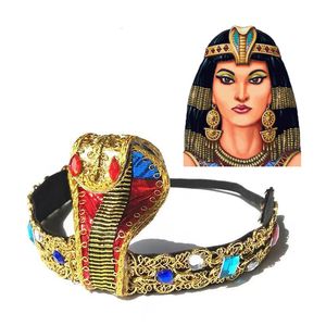 Head Bands Yılan Şeklinde Başlık Kleopatra Headdress Mısır Kraliçe Saç Aksesuarları Seksi Belly Dans Head Band Cadılar Bayramı Cosplay Party Props 230826