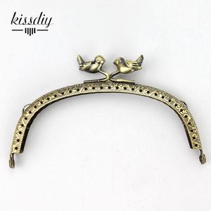 Çanta Parçaları Aksesuarlar 10pcs 125cm Kuş Baş Metal Çanta Çerçevesi Vintage Tutma Anntique Bronz Kabartmalı Kiss Class DIY 230823