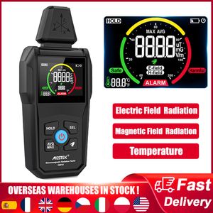 Radiation Testers Portable Electromagnetic Radiation Detector Temperature / Electric Field / Magnetic Field Radiation Detector Digital EMF Meter 230826