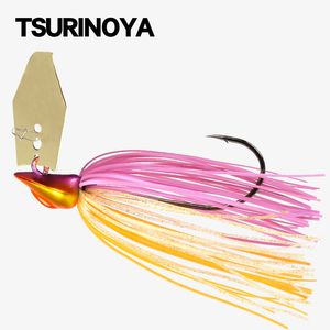 Yemler Tsurinoya Chatterbait Blade Jigs 11G 14G Titreşimli Balıkçılık Cazibe Kauçuk Teçhizatlar Bas Oyunu Buzzbaits Jig Römork Tackle 230825