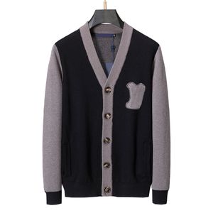 2023 Erkekler Tasarımcı Hoodie Cardigan Sweaters Paris Jacquard Mektupları Ekleme Kılı