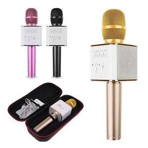 Q7 Bluetooth Microphone Portable Handheld Wireless Karaoke Player Mick Speaker Mic Dinger для смартфона iPhone 15 14 13 12 11 Max Pro Plus Samsung против Q9 WS 858