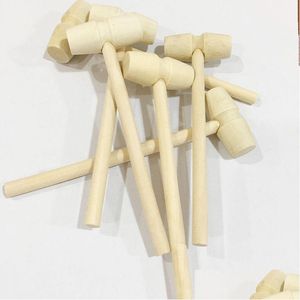 Mini martelo de madeira, bolas de brinquedo, substituição de marretas de madeira, artesanato, entrega direta, ferramentas de jardim doméstico, otonn