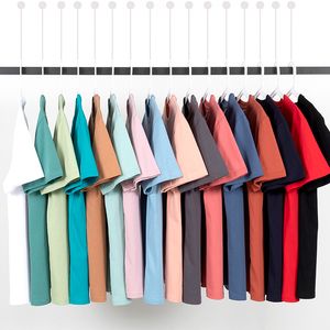 Пара 190G хлопка Ammonia Online Shop специализируется на индивидуальной подаче сплошного цвета с коротким рукавом новая универсальная модная бренда основная футболка