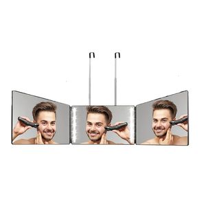 Kompakt Aynalar Makyaj Aynası Trifold Katlanabilir 360 Derece Banyo Arka Görünüm Yüksekliği Ayarlanabilir Kesme Stil Tıraş Kozmetik Saç Kesimi Araçları 230826