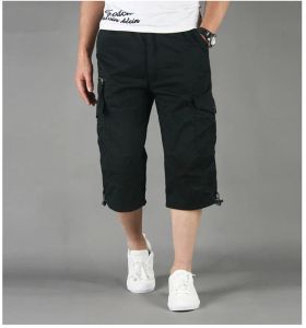 Мужские шорты летние мужские повседневные хлопковые грузовые шорты длинные много карманные брюки капри мужские военные камуфляжные короткие размеры m-5xl