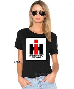 Мужские футболки международной площади Харвастер IH логотип молодежь с короткими рубашками красный рубашка