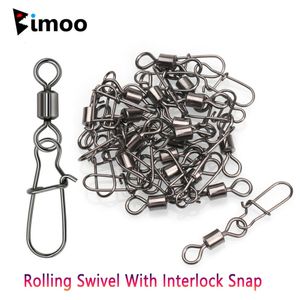 Рыболовка аксессуаров Bimoo Rolling Wivel W Interlock Snap Pike Connect Pin Pic