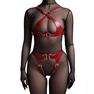 BDSM Bondage Mode Leder Sexy Brustgeschirr Bildhauerei Körper Taille Gürtel Punk Gothic BH Spielzeug für Erwachsene 18 Exotisches Set