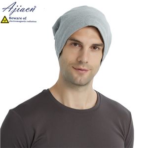 Berretti Beanie/Skull Berretti anti-radiazioni elettromagnetiche Cappello lavorato a maglia in fibra d'argento al 100% Telefono cellulare Computer TV Protezione elettromagnetica per dormire 230826