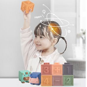 Sevimli yumuşak oyuncak bina tuğla teknik blok Montessori Oyuncak Model Kit Yumuşak Kabuk Diy oyuncak biliş kabartmalı yapı blok Noel hediyeleri yumuşak oyuncak çiftlik hayvan