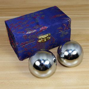 Fitness Balls Chinese Baoding Balls Fitness Handball Health Exercise Stress Relaxation Therapy Chrome Hand Massage Ball 38 48mm 230826