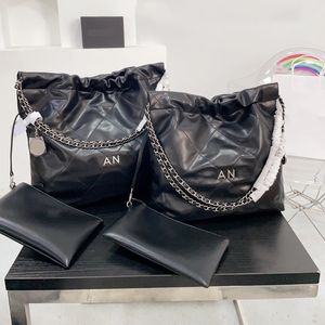 Designer Umhängetasche 22 Bag Crossbody Geldbörse Schwarze Einkaufstasche Schaffell Doppelte Buchstaben C Quadratstreifen Kettenbeutel Geldtaschen Handtasche Luxurys Handtaschen Handtaschen