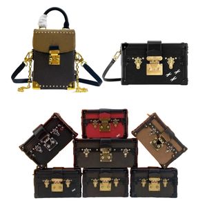 Сумка для багажника камеры Новая миниатюрная сумка для модного дизайнера Pochette Женщины подлинная кожаная сумка для плеча S Сумка Lockbag East West Bag
