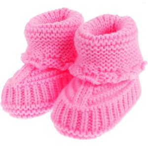 Sandálias Bebê Tricô Sapatos Feitos À Mão Infantil Algodão Nascido Botas De Crochê De Malha Quente