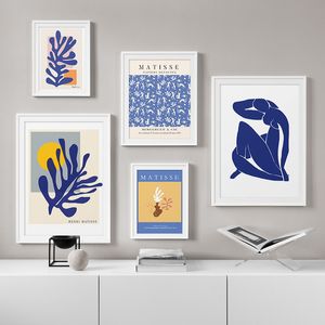 Картины абстрактно домашнее украшение Canvas Art Painting Французская Анри Матисс Синие обнаженные плакаты