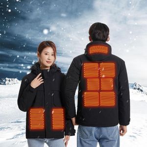 Женские траншеи Coats Электрический отопление USB Огребные зимние куртки мужчины Женщины тепловая тепловая одежда плюс размер охотничий пальто