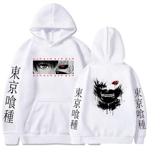 Erkek Hoodies Sweatshirts Anime Tokyo Ghoul Hoodies Ken Kaneki Grafik Baskılı Sweatshirts Erkek Gündelik Hip Hop Sokak Giyim Çift Küleyler Gevşek Hoodie 230826