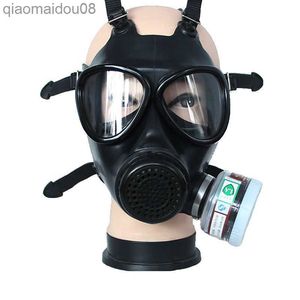 Koruyucu Giyim Siyah 87 Tam Yüz Kauçuk Kimyasal Gaz Maskesi Solunum Maskesi P-A-1 Filtre Kutusu Boyama Püskürtme Pestisit Önleme Maskesi İş Güvenliği HKD230826