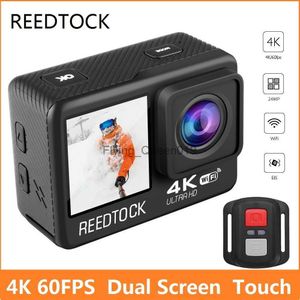 Eylem Kamerası 4K 60FPS Kameralar 24MP 2.0 Touch LCD 4X EIS Çift Ekran Wifi Su Geçirmez Uzaktan Kumanda Webcam Sport Video Kaydedi HKD230828