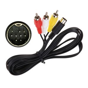 9pin 1.8m 3 RCA Sesli Video AV Kablosu Sega Genesis 2 için 3 Oyun Konsolu Bağlantı Hattı Kablosu Kablosu