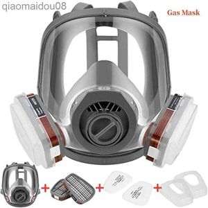 Gaz Koruyucu Giyim Maskesi Asit/Organik/Amonyak 6800 Tam Yüz Maskesi Solunum Boyası Kimyasal Pestisit Laboratuvarı Anti-DUST Çok Fonksiyonlu Filtreler HKD230828