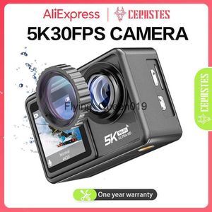 CERASTES Action Camera 5K 4K 60FPS EIS Video with Optional Filter Lens 48MP Zoom 1080P Webcam Vlog WiFi Sports Cam with Remote HKD230828 HKD230828