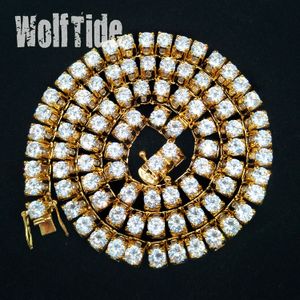 Blingbling elmas 10mm erkek tenis zincir kolye buzlu cz kübik zirkonya en kaliteli yeni gerçek altın kaplama hip hop miami rapçi erkekler için mücevher hediyeleri