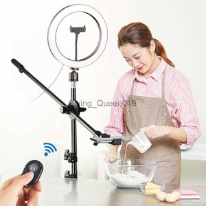 Photography Led Video Ring Light Circle Fill Lighting Camera Photo Studio Phone Selfie Lamp With Tripod Stand Boom Arm Youtube HKD230828