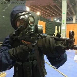 Koruyucu Giysiler 08 Tip Yeni CS Tahriş edici Gaz Maskesi Anti-Kimyasal Nükleer Kirlilik Gaz Maskesi MFJ08 Tip Gaz Maskesi Solunum Müdürü HKD230826