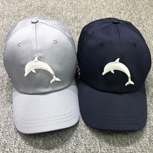 Ball Caps Summer Men Hat Hat Dolphin Вышивка регулируем