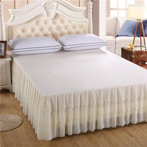 Кровать юбка простая и щедрая удобная элегантная модная домашняя жизнь полиэфирная волокна чисто цветовые постельные принадлежности красивые